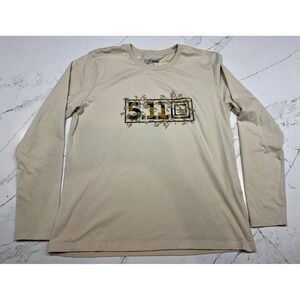 5.11 Tactical Woodland Camo Fill Long Sleeve Tee Size Large